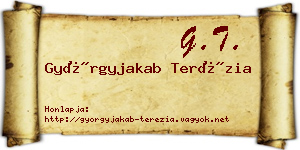 Györgyjakab Terézia névjegykártya